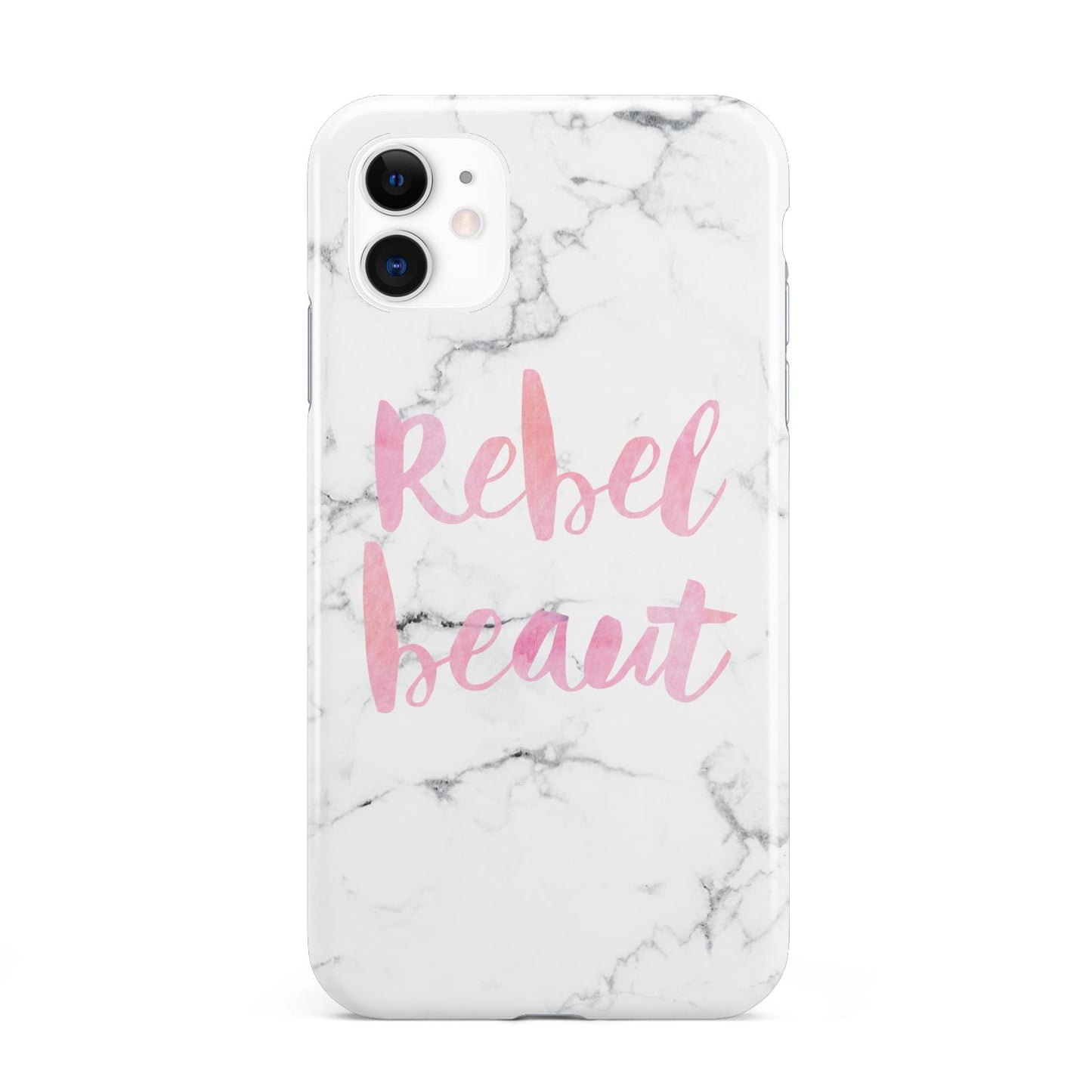 Rebel Heart Grey Marble Effect iPhone 11 3D Tough Case