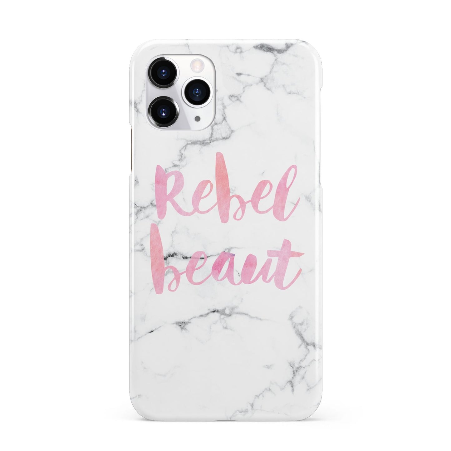 Rebel Heart Grey Marble Effect iPhone 11 Pro 3D Snap Case