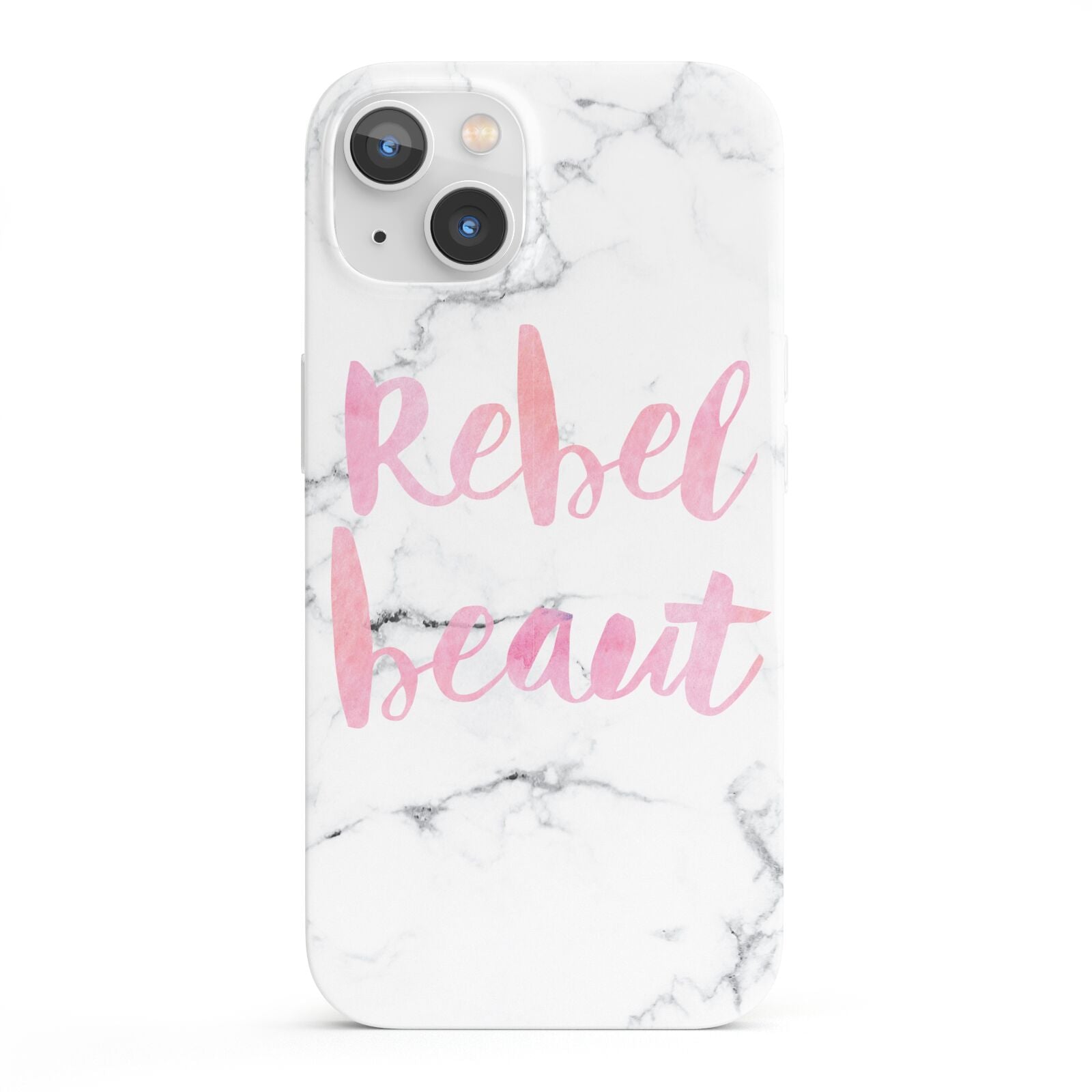 Rebel Heart Grey Marble Effect iPhone 13 Full Wrap 3D Snap Case