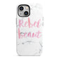 Rebel Heart Grey Marble Effect iPhone 13 Mini Full Wrap 3D Tough Case