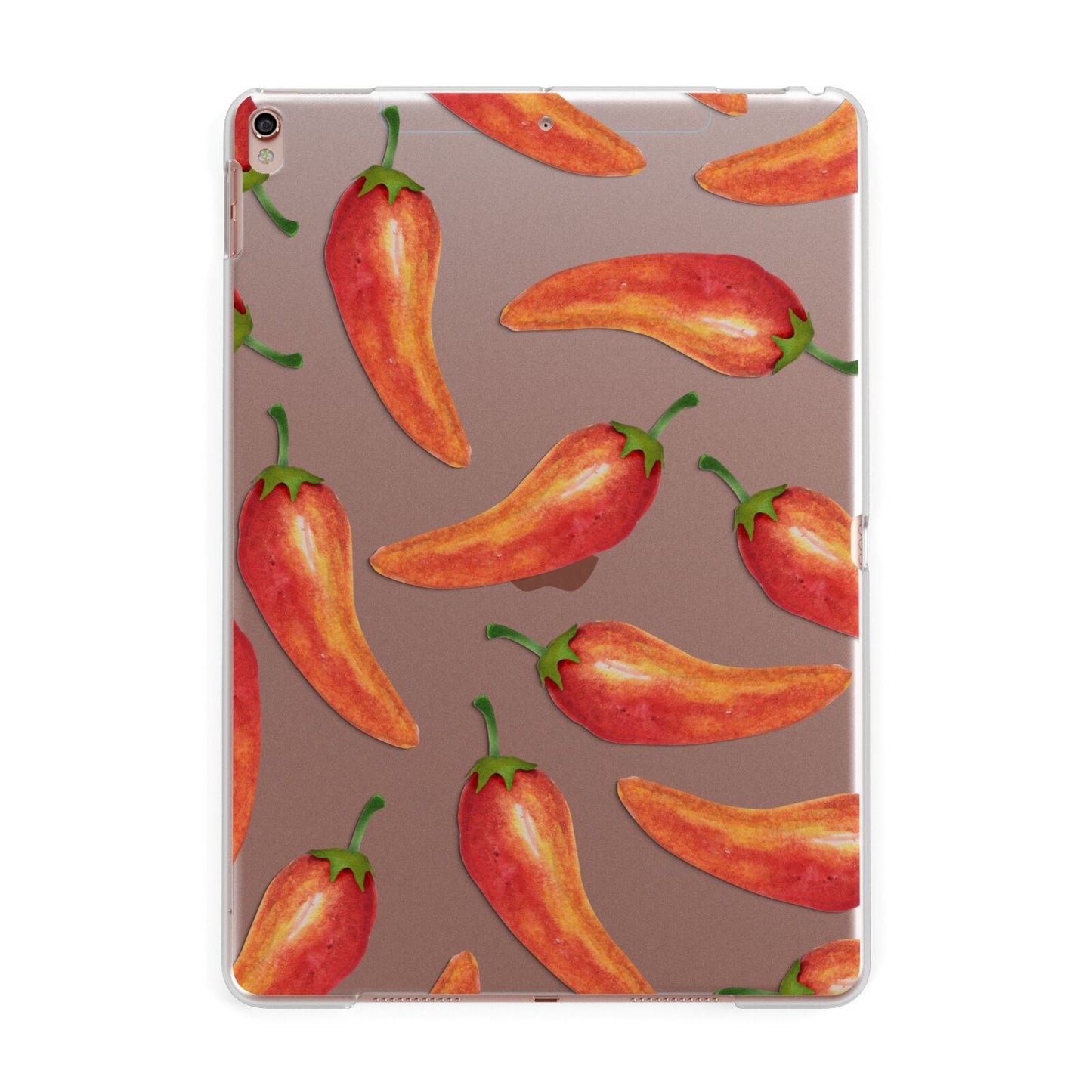 Red Chillies Apple iPad Rose Gold Case
