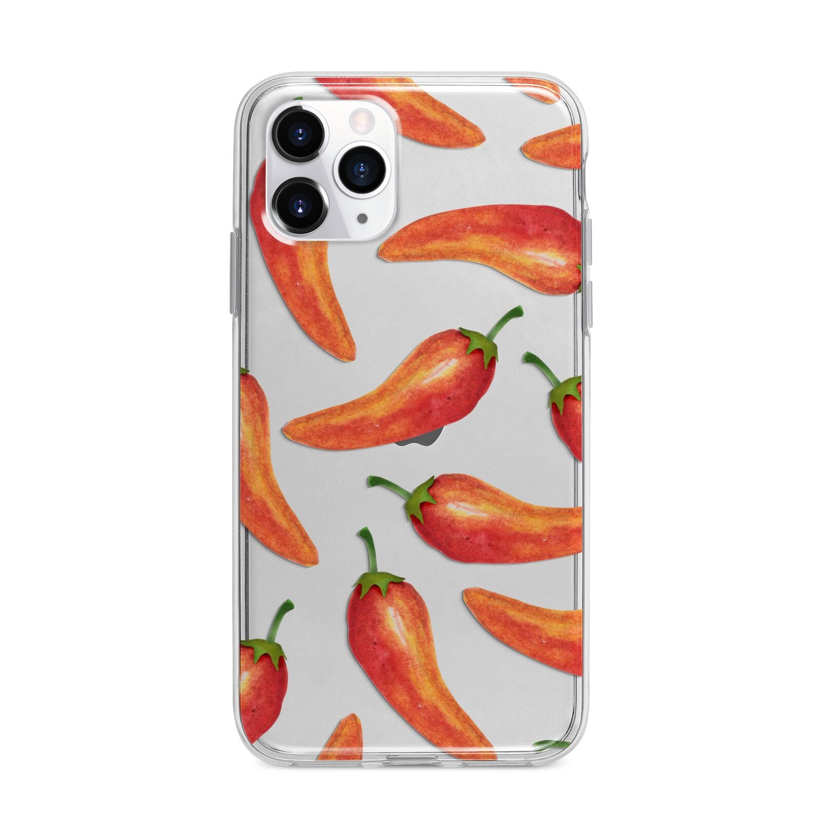 Red Chillies Apple iPhone 11 Pro Max in Silver with Bumper Case