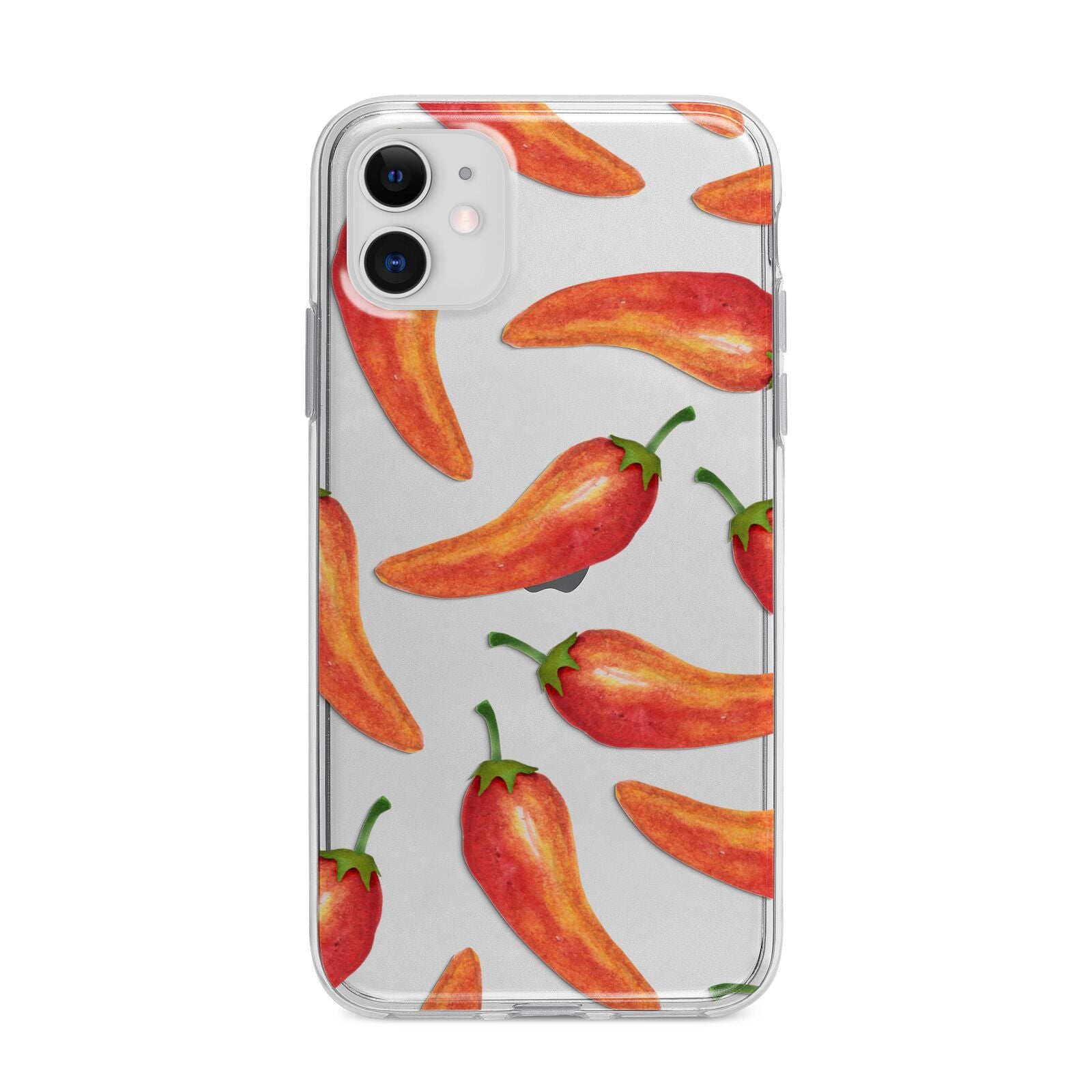 Red Chillies Apple iPhone 11 in White with Bumper Case