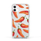 Red Chillies Apple iPhone 11 in White with White Impact Case