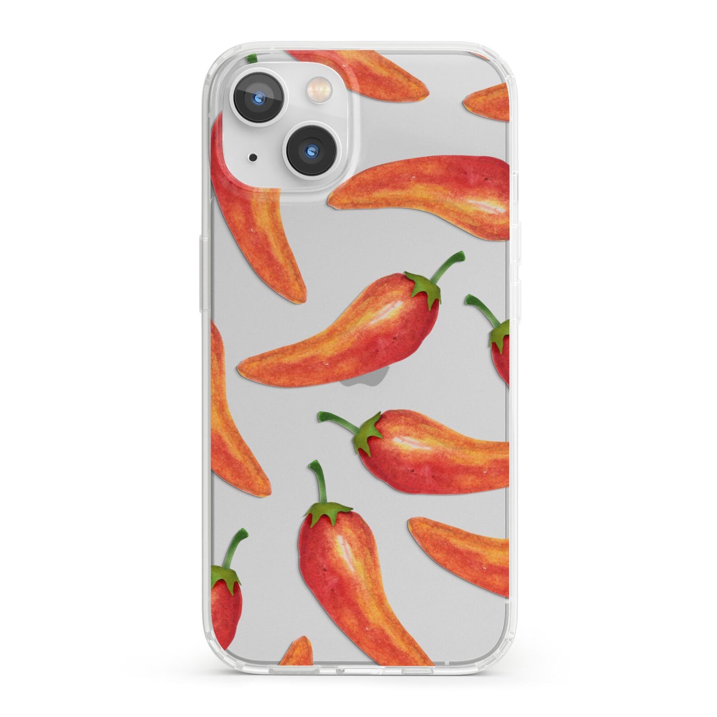 Red Chillies iPhone 13 Clear Bumper Case