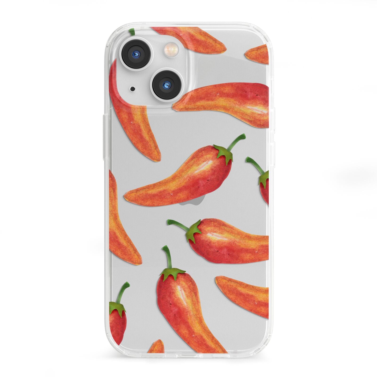 Red Chillies iPhone 13 Mini Clear Bumper Case
