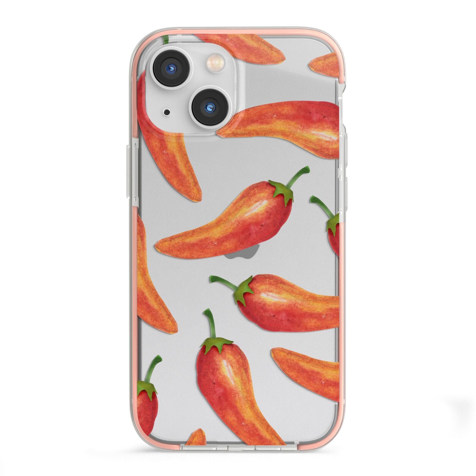 Red Chillies iPhone 13 Mini TPU Impact Case with Pink Edges
