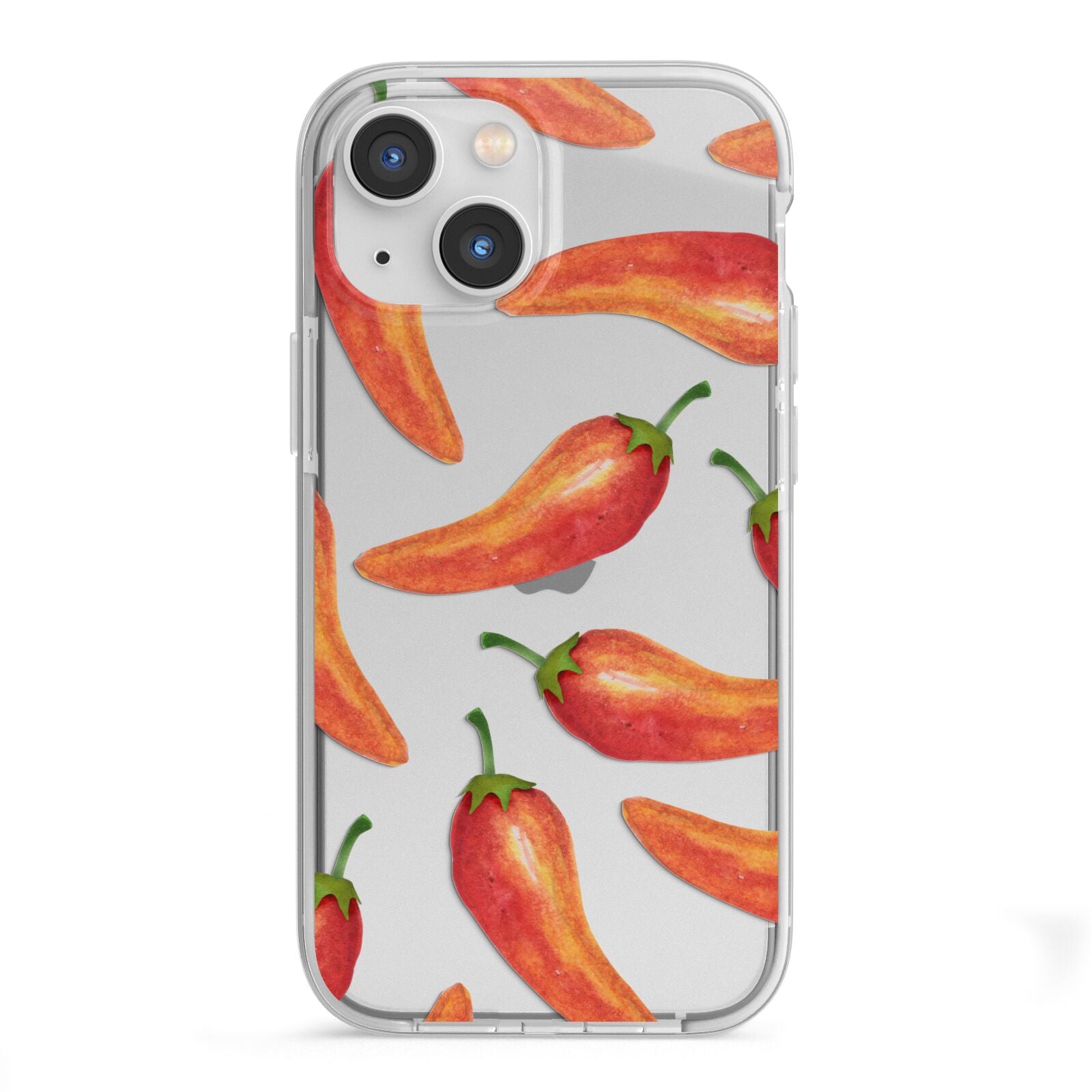 Red Chillies iPhone 13 Mini TPU Impact Case with White Edges