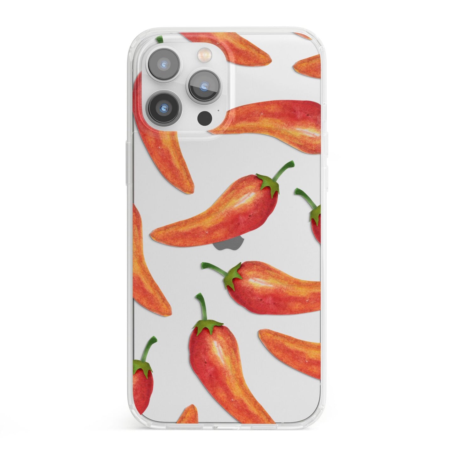 Red Chillies iPhone 13 Pro Max Clear Bumper Case