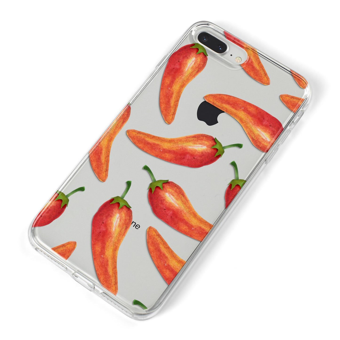 Red Chillies iPhone 8 Plus Bumper Case on Silver iPhone Alternative Image