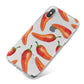 Red Chillies iPhone X Bumper Case on Silver iPhone