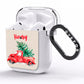 Red Christmas Truck Personalised AirPods Clear Case Side Image