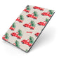Red Christmas Truck Personalised Apple iPad Case on Grey iPad Side View