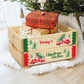 Red Christmas Truck Personalised Christmas Eve Crate Box in Cosy room
