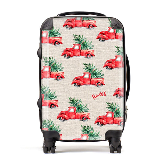 Red Christmas Truck Personalised Suitcase