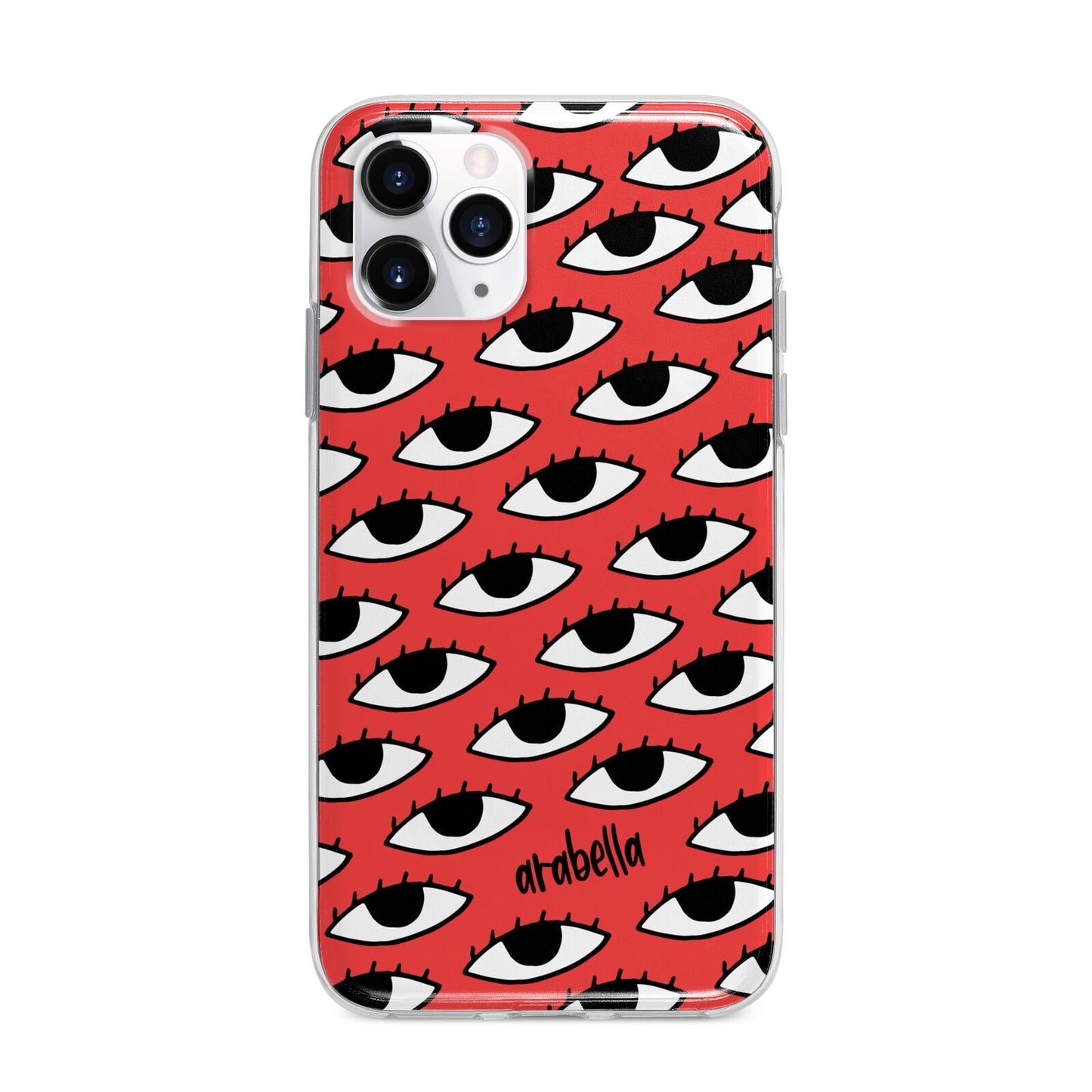 Red Eyes Custom Apple iPhone 11 Pro in Silver with Bumper Case