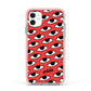 Red Eyes Custom Apple iPhone 11 in White with Pink Impact Case