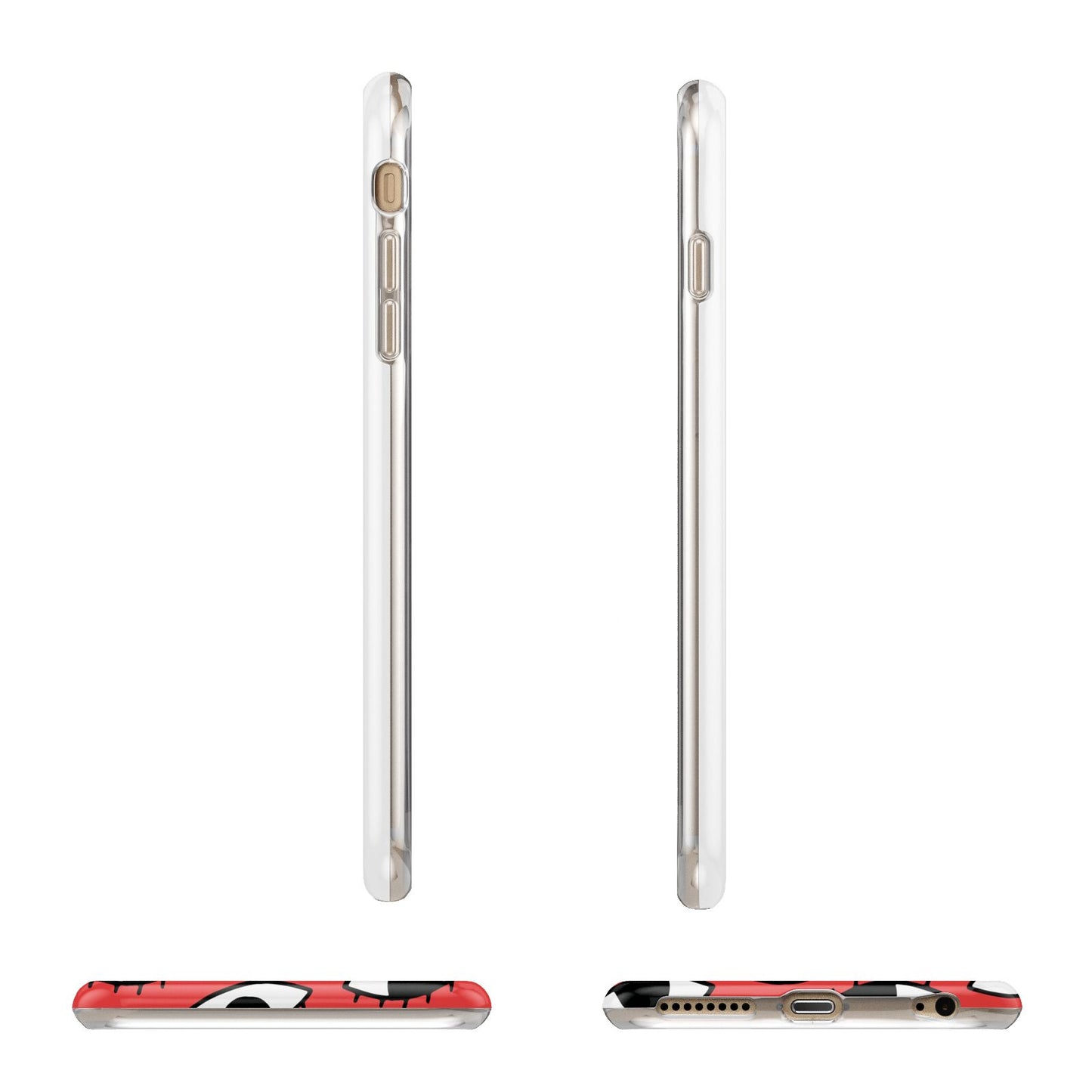 Red Eyes Custom Apple iPhone 6 Plus 3D Wrap Tough Case Alternative Image Angles