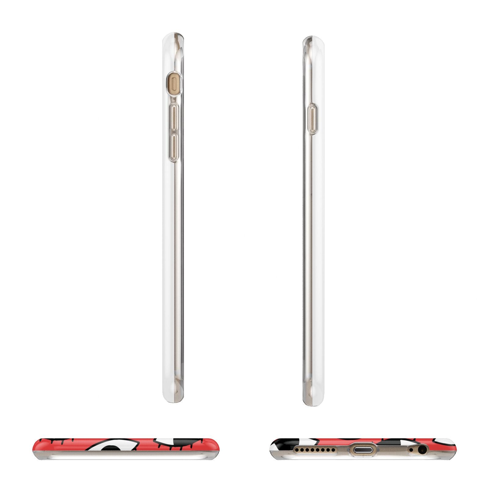 Red Eyes Custom Apple iPhone 6 Plus 3D Wrap Tough Case Alternative Image Angles