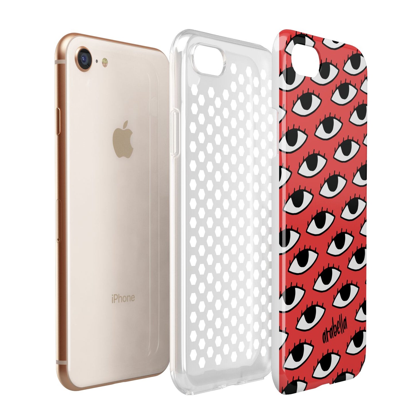 Red Eyes Custom Apple iPhone 7 8 3D Tough Case Expanded View