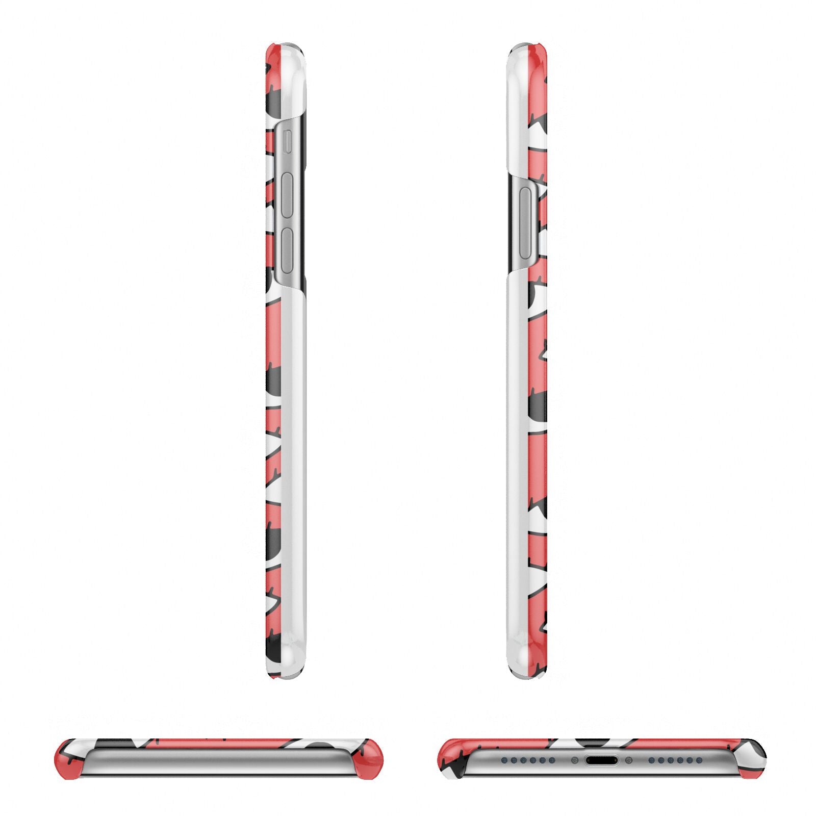 Red Eyes Custom Apple iPhone XR 3D Wrap Snap Case Angled Images on White Phone