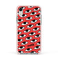 Red Eyes Custom Apple iPhone XR Impact Case Pink Edge on Silver Phone