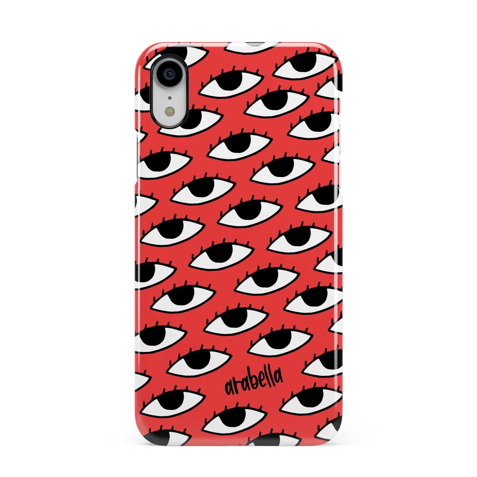 Red Eyes Custom Apple iPhone XR White 3D Snap Case