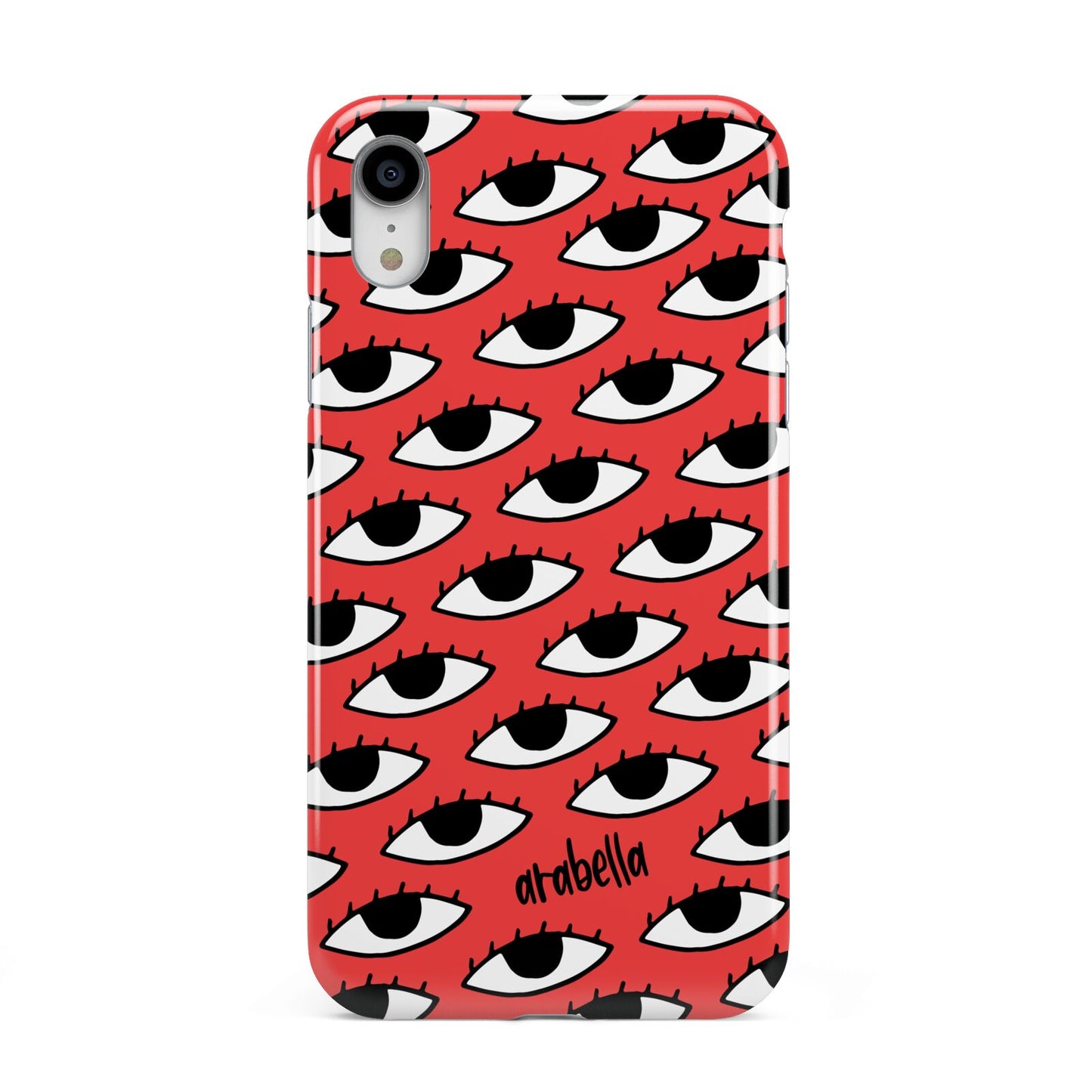 Red Eyes Custom Apple iPhone XR White 3D Tough Case