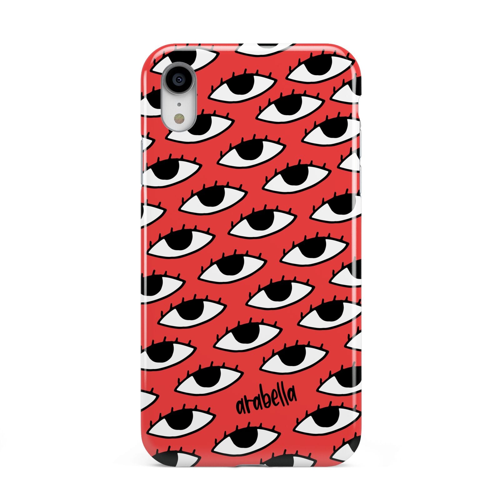 Red Eyes Custom Apple iPhone XR White 3D Tough Case