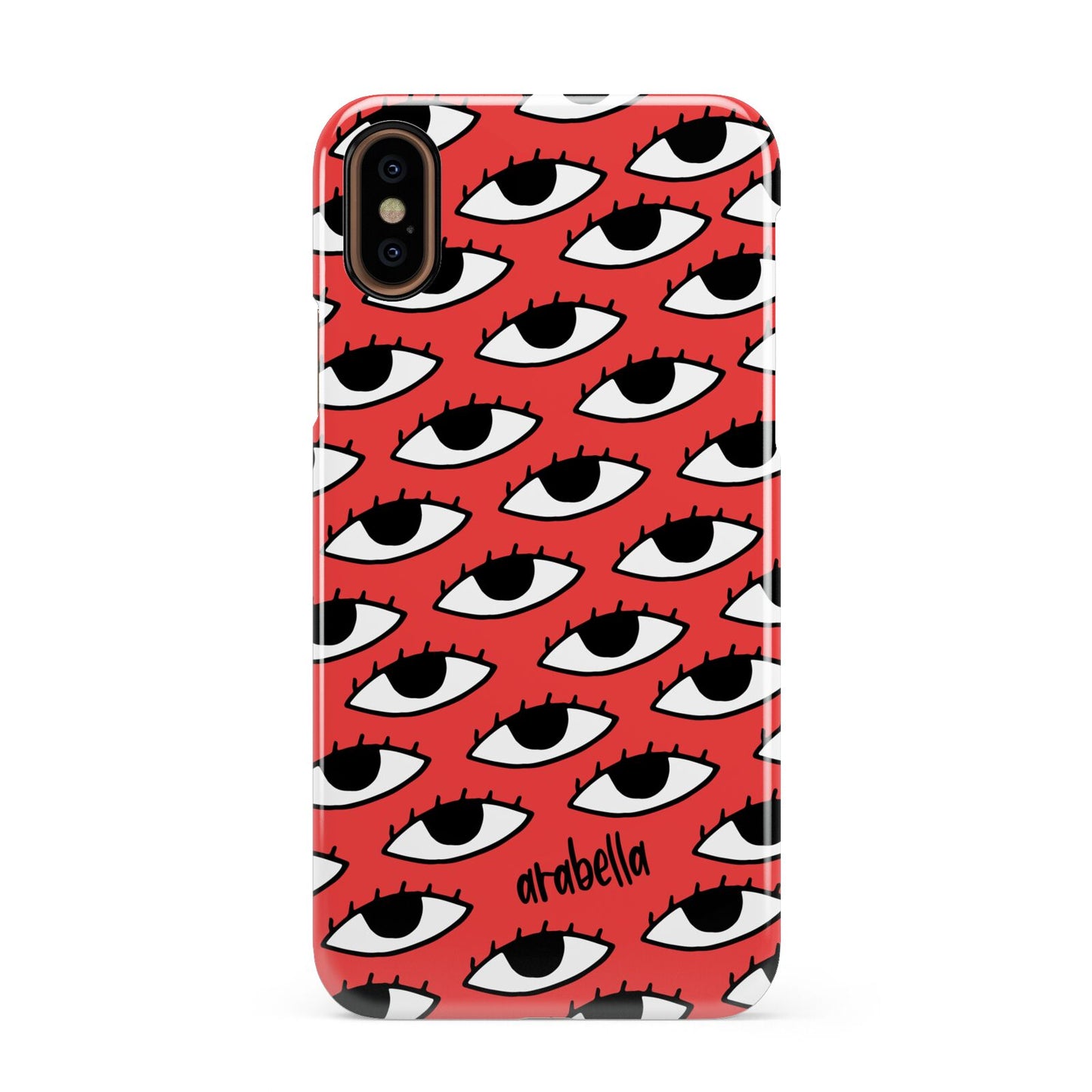 Red Eyes Custom Apple iPhone XS 3D Snap Case