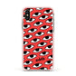 Red Eyes Custom Apple iPhone Xs Impact Case Pink Edge on Gold Phone