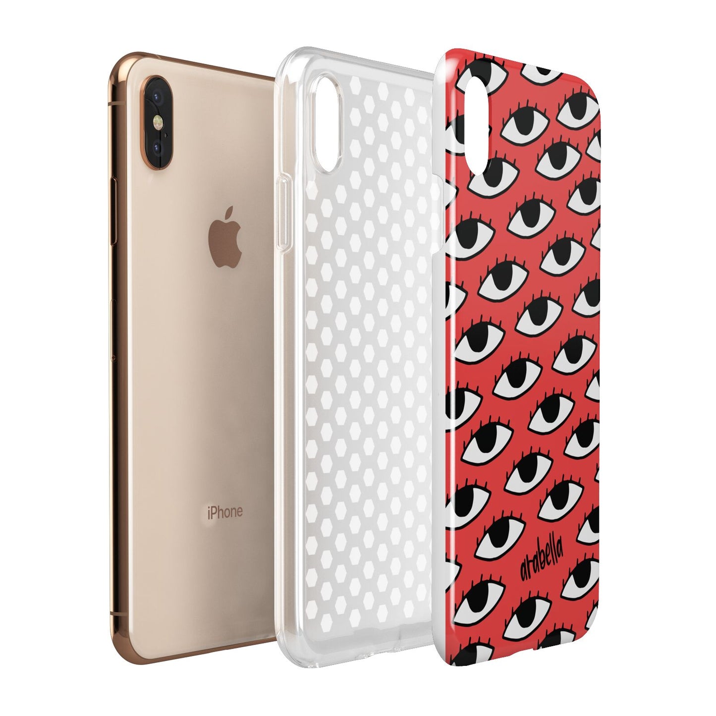 Red Eyes Custom Apple iPhone Xs Max 3D Tough Case Expanded View