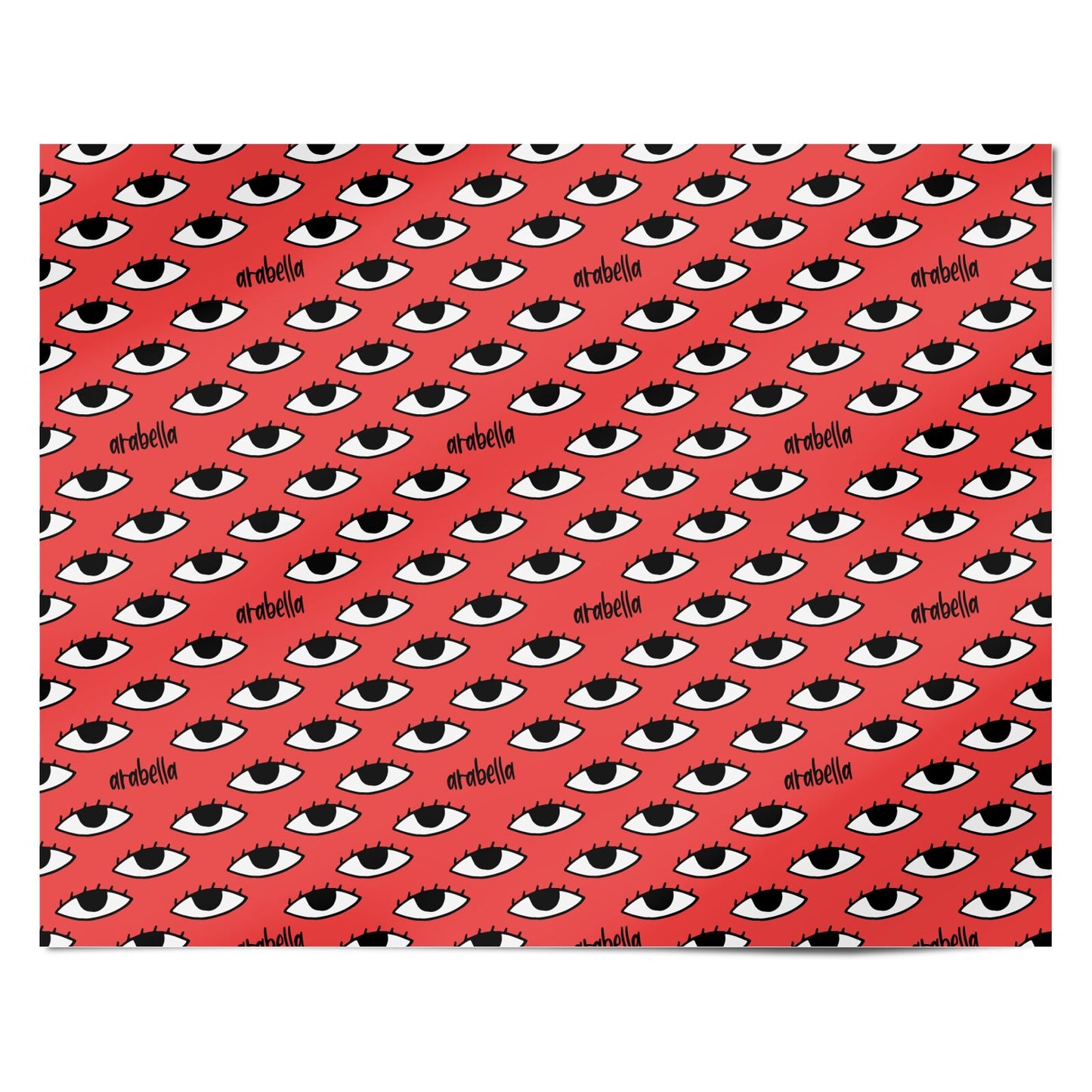 Red Eyes Custom Personalised Wrapping Paper Alternative