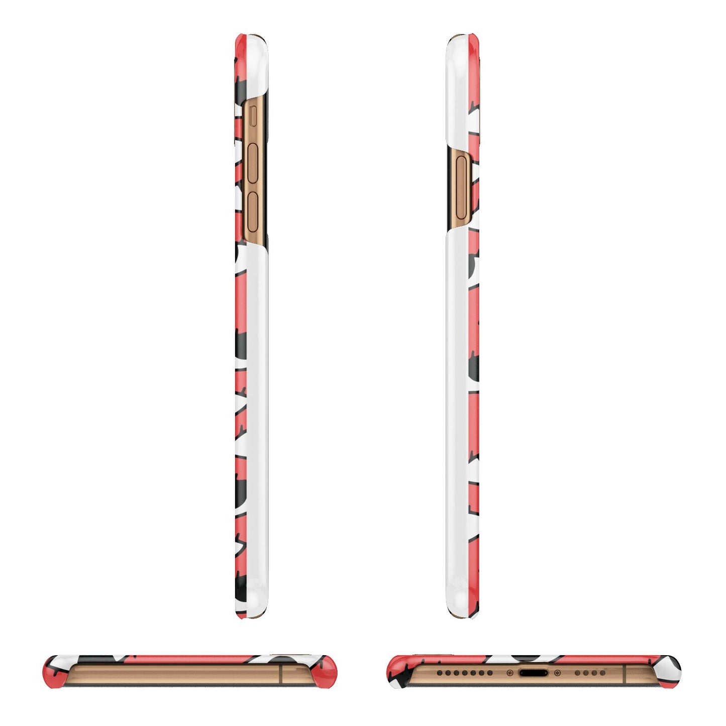 Red Eyes Custom iPhone 11 Pro Max 3D Snap Case Angle Images