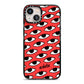 Red Eyes Custom iPhone 13 Black Impact Case on Silver phone