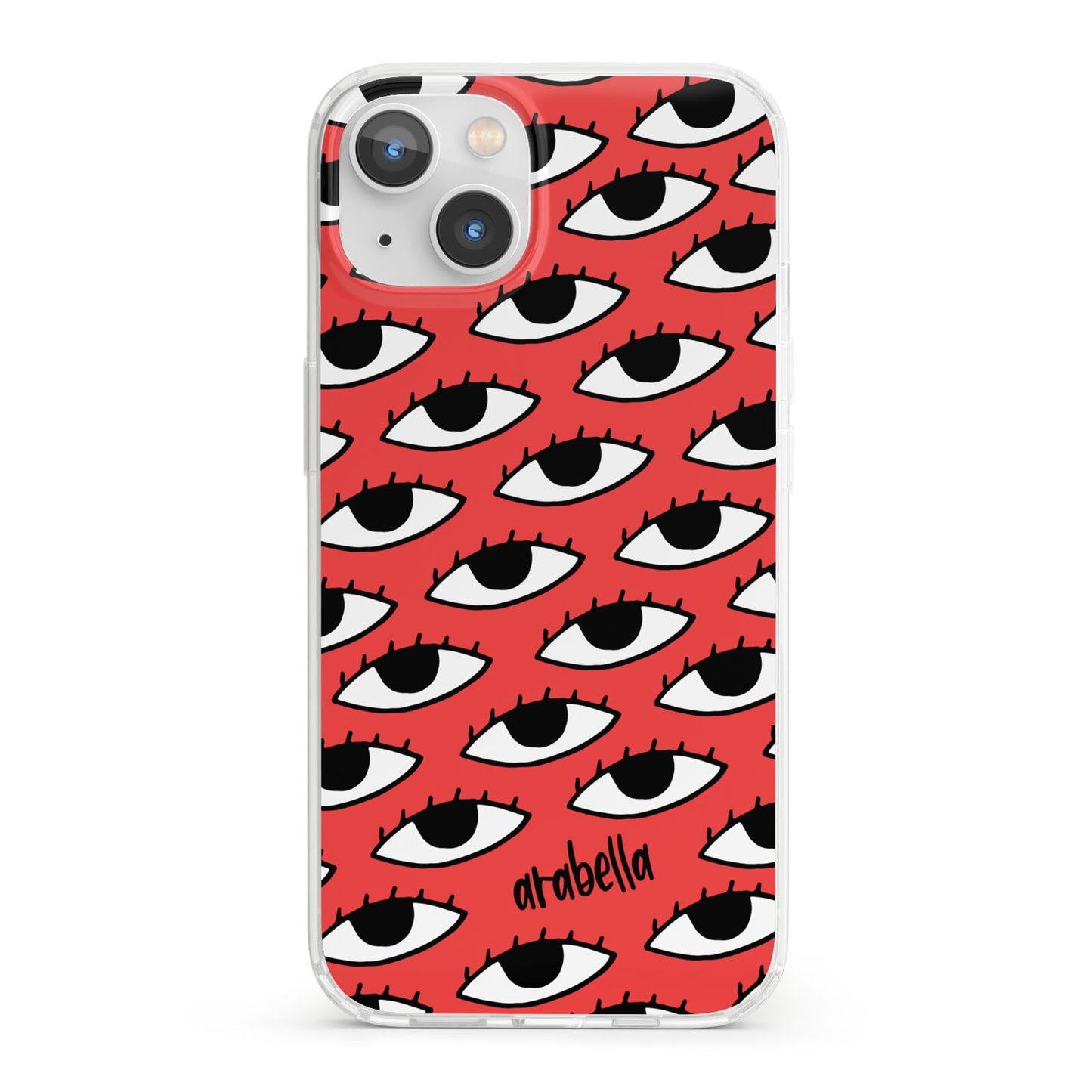 Red Eyes Custom iPhone 13 Clear Bumper Case