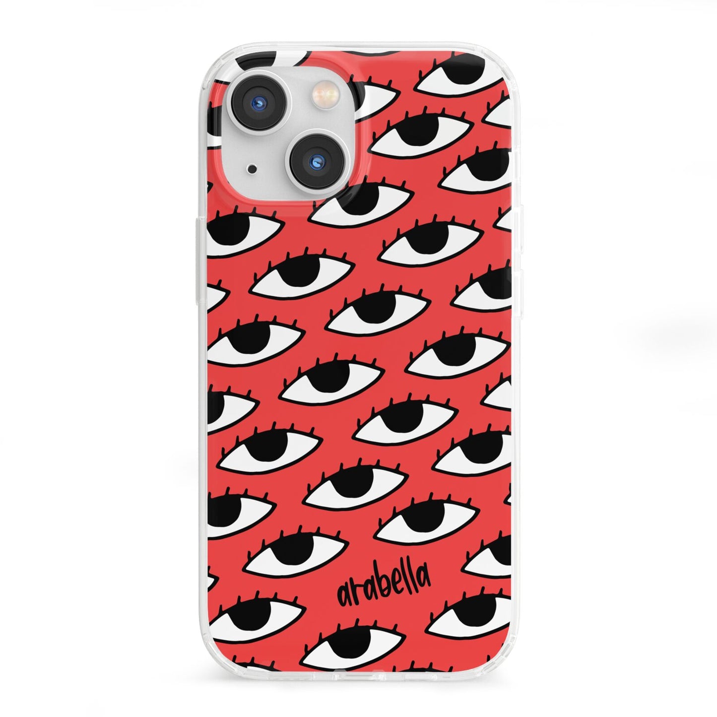 Red Eyes Custom iPhone 13 Mini Clear Bumper Case