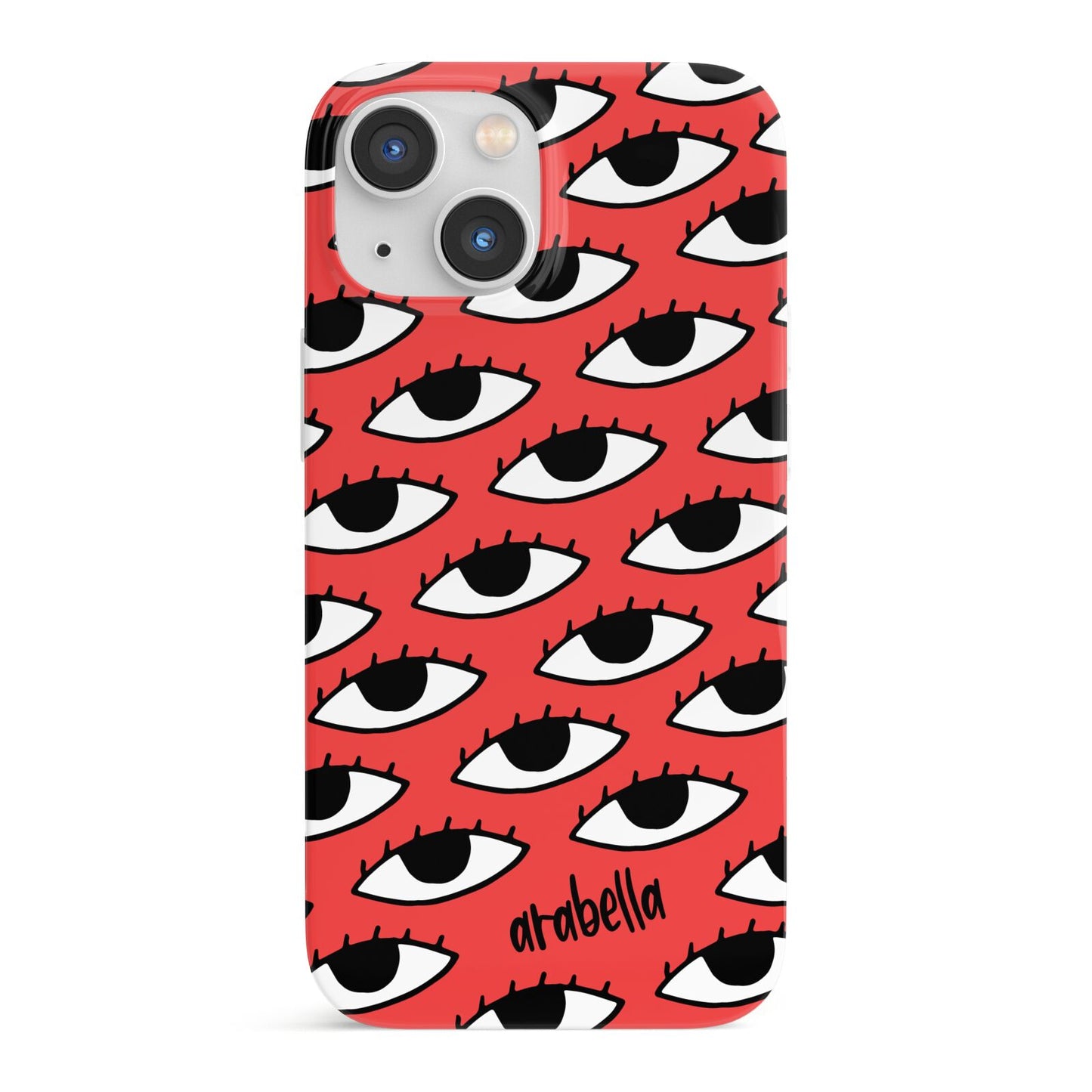 Red Eyes Custom iPhone 13 Mini Full Wrap 3D Snap Case
