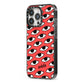 Red Eyes Custom iPhone 13 Pro Black Impact Case Side Angle on Silver phone