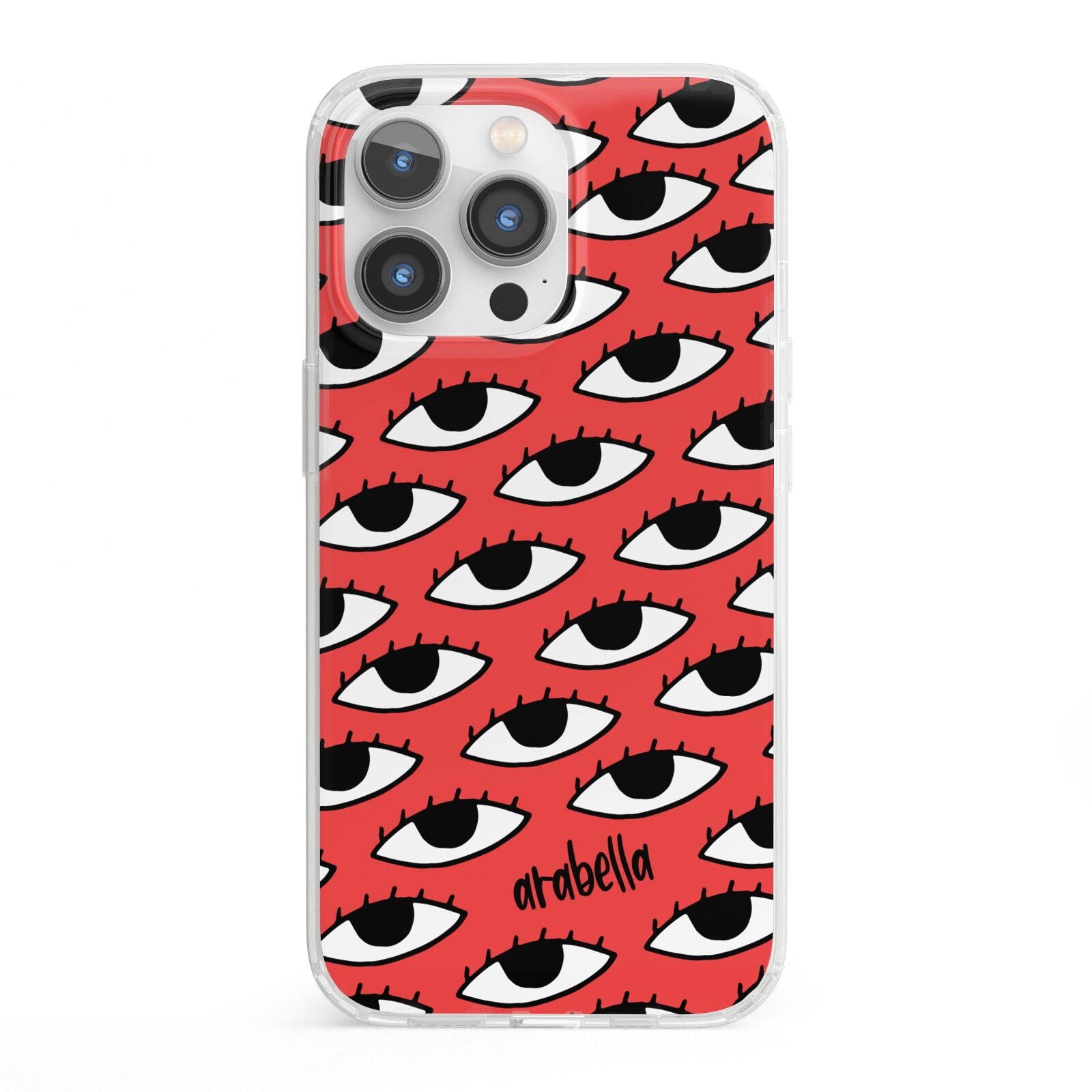 Red Eyes Custom iPhone 13 Pro Clear Bumper Case