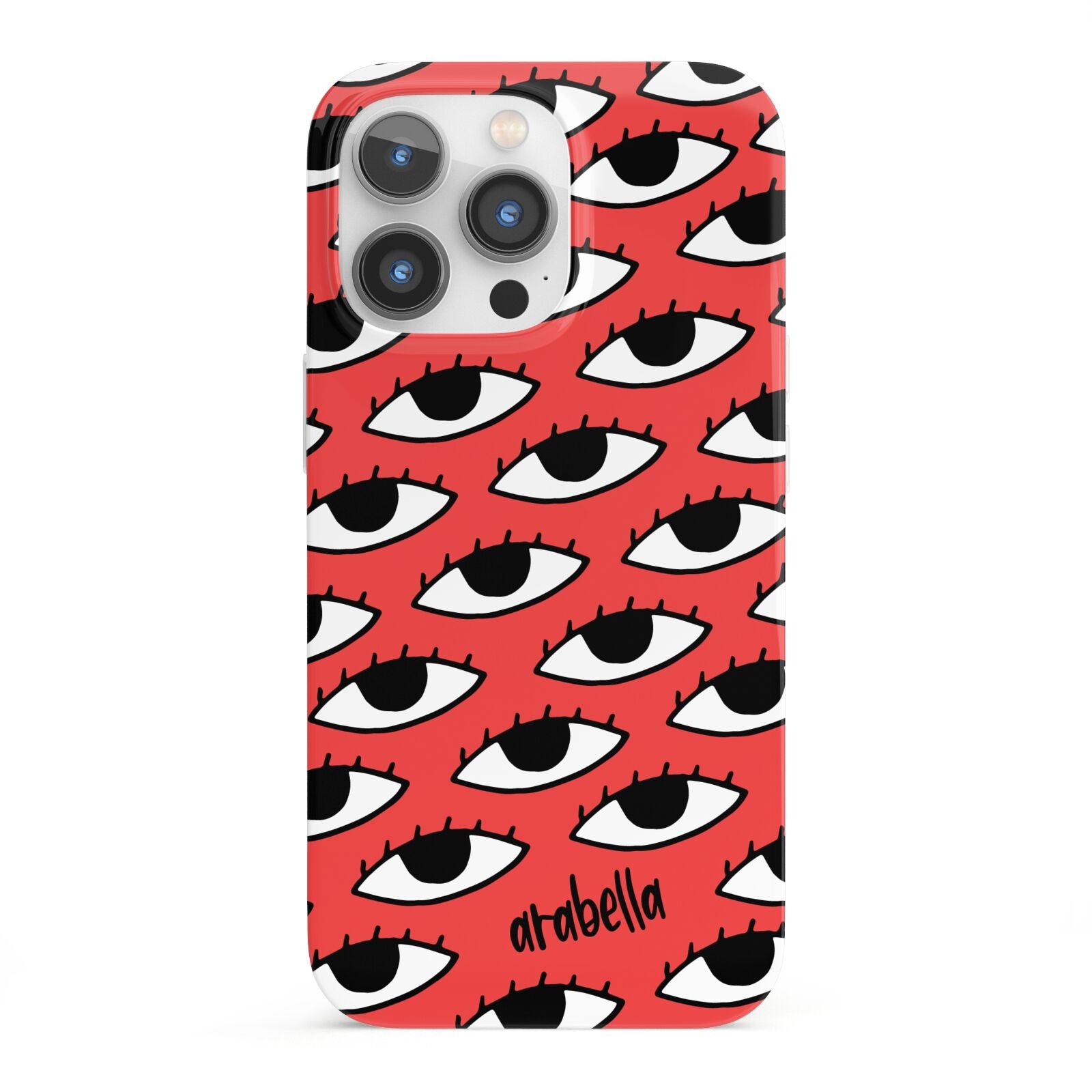 Red Eyes Custom iPhone 13 Pro Full Wrap 3D Snap Case