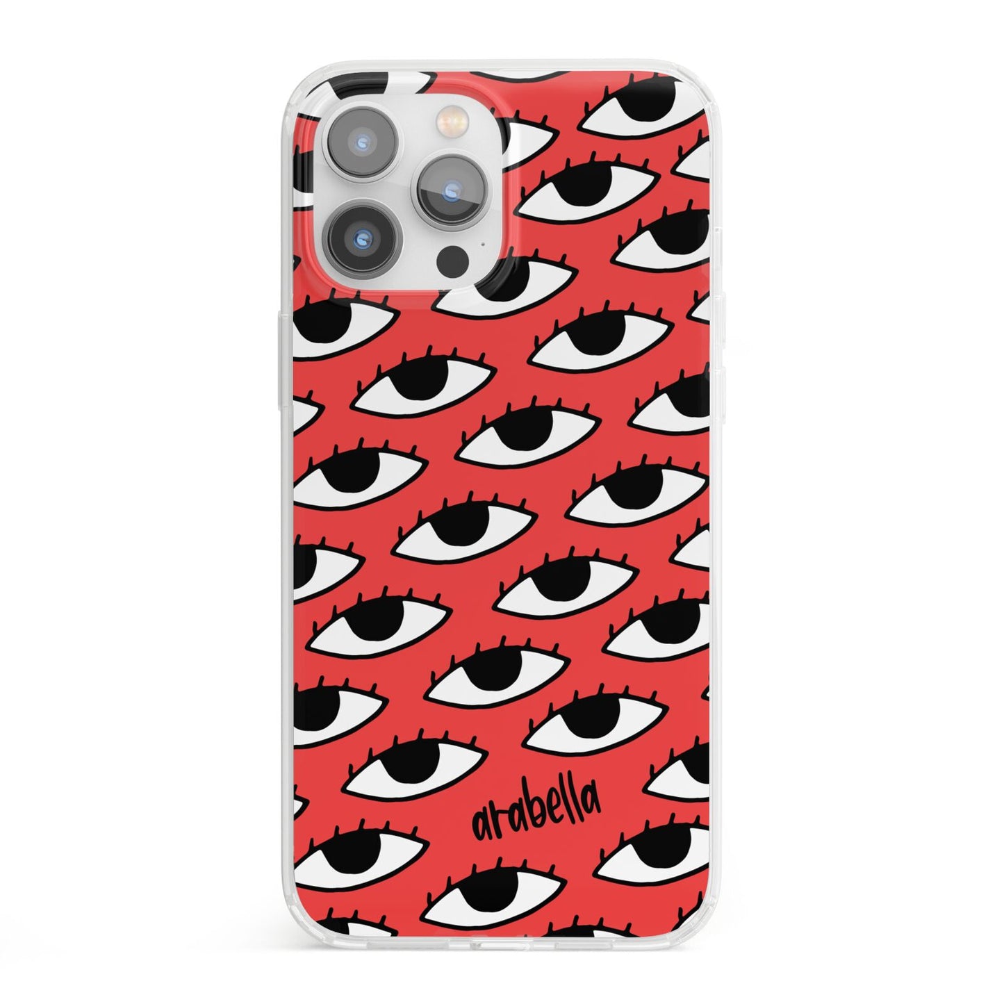 Red Eyes Custom iPhone 13 Pro Max Clear Bumper Case