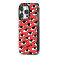 Red Eyes Custom iPhone 14 Pro Black Impact Case Side Angle on Silver phone