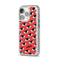 Red Eyes Custom iPhone 14 Pro Glitter Tough Case Silver Angled Image