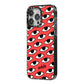 Red Eyes Custom iPhone 14 Pro Max Black Impact Case Side Angle on Silver phone
