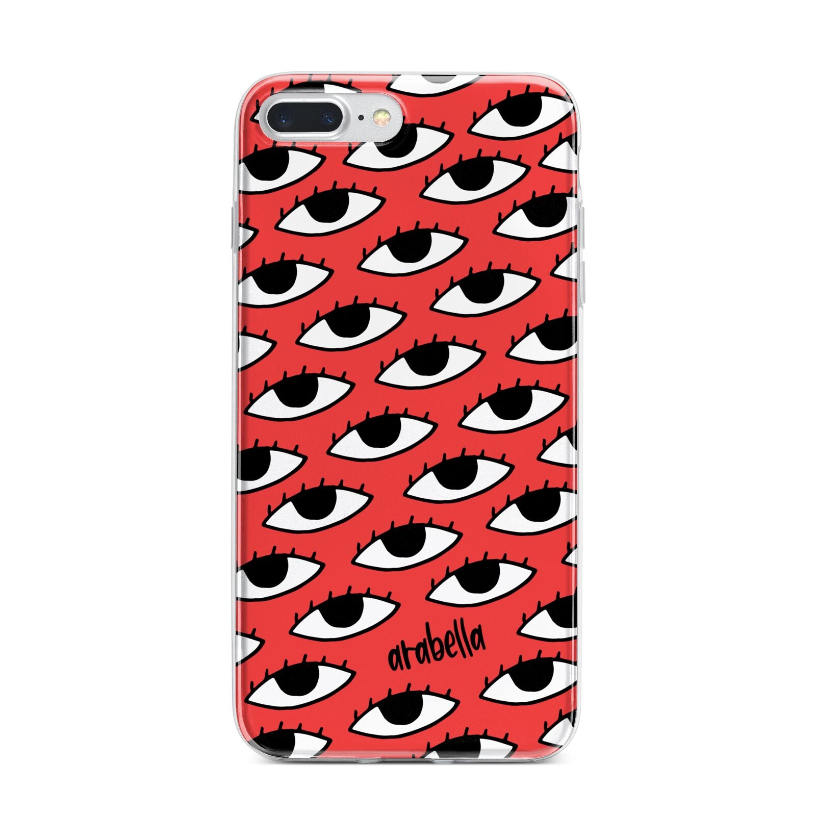 Red Eyes Custom iPhone 7 Plus Bumper Case on Silver iPhone