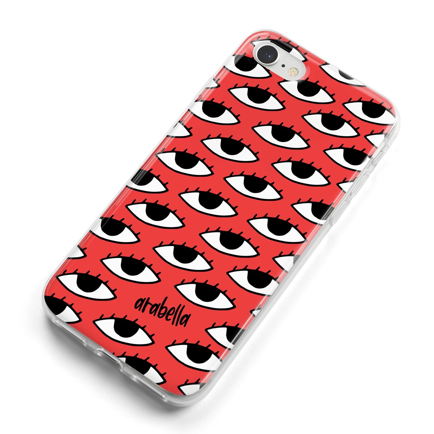 Red Eyes Custom iPhone 8 Bumper Case on Silver iPhone Alternative Image