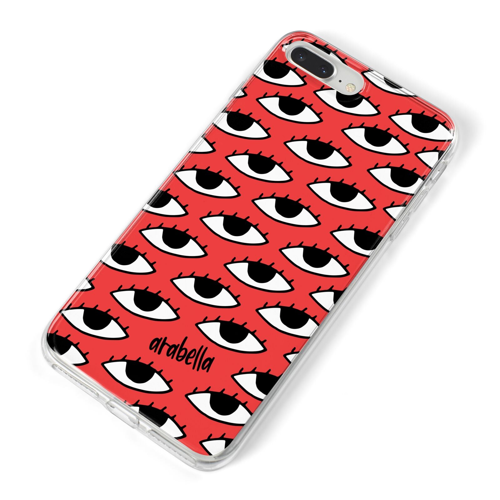 Red Eyes Custom iPhone 8 Plus Bumper Case on Silver iPhone Alternative Image