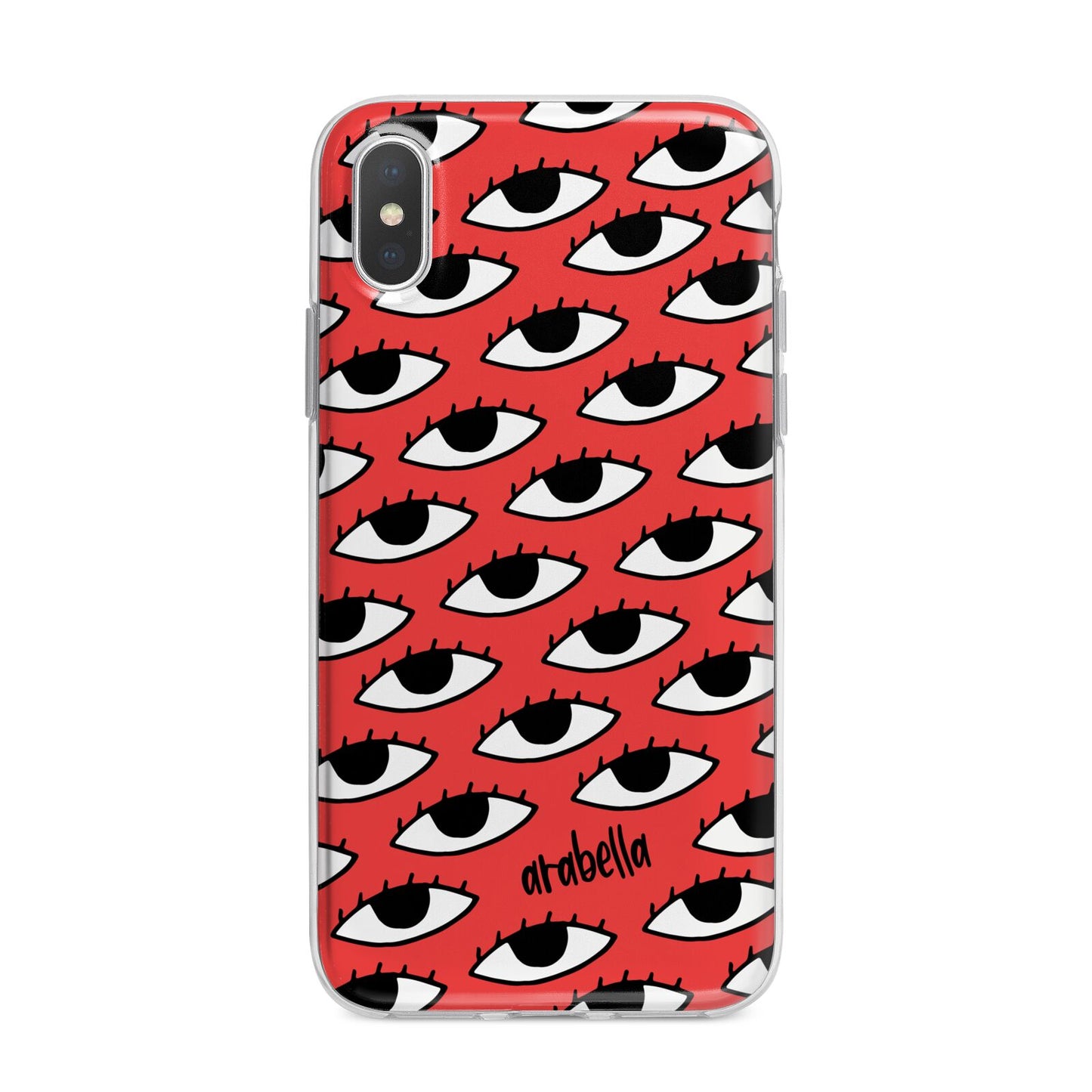 Red Eyes Custom iPhone X Bumper Case on Silver iPhone Alternative Image 1
