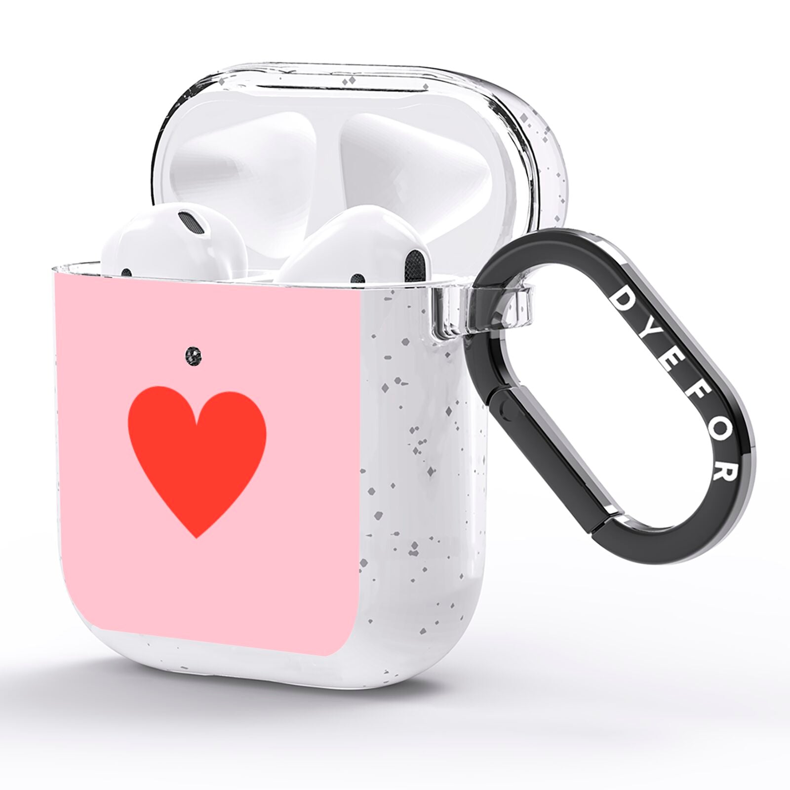 Red Heart AirPods Glitter Case Side Image